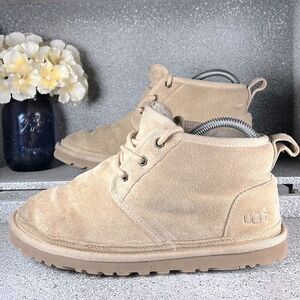 UGG Neumel Chukka Boots Suede Leather Wool Lined Size 7
